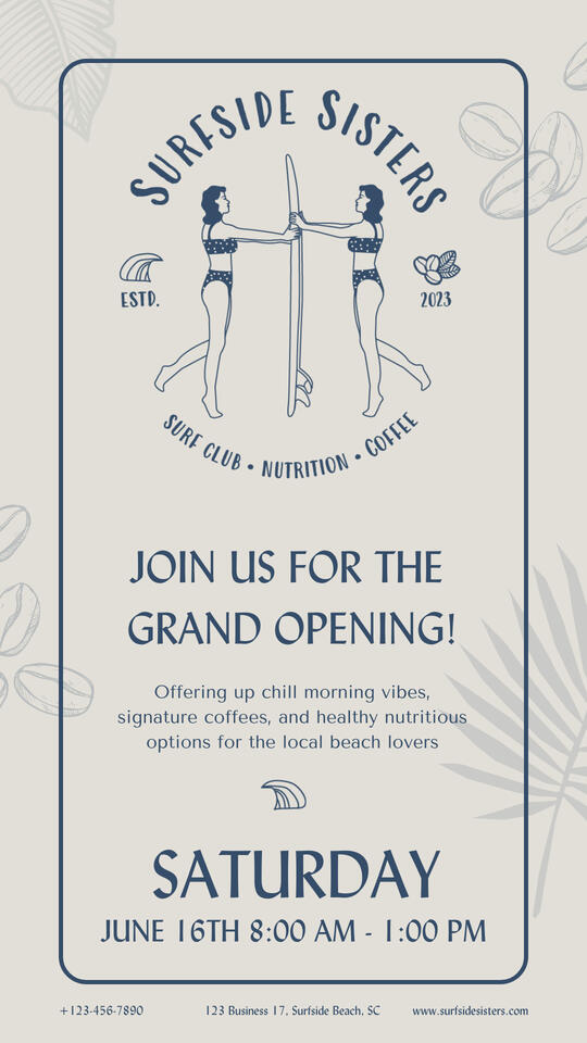 Grand opening coffee flyer