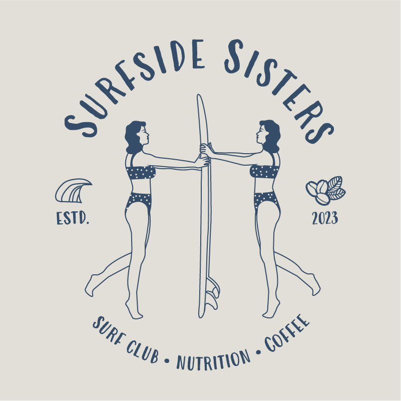 Surfside Sisters Logo Illustration Design