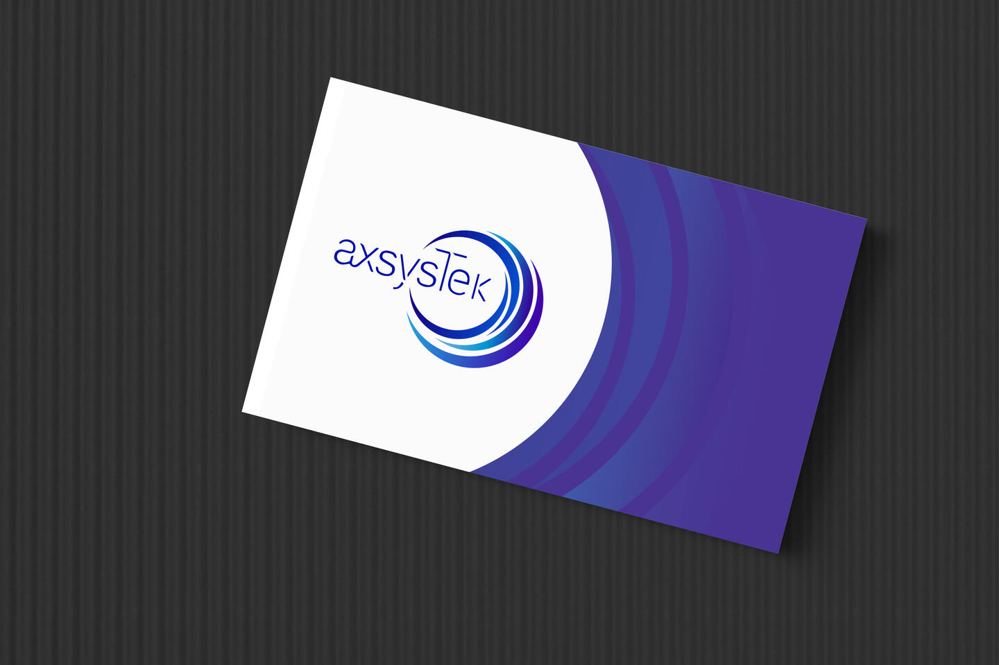 Business card design purple blue technology