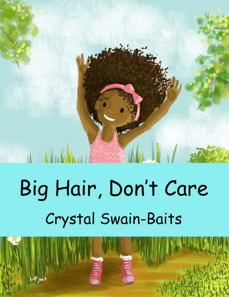Big Hair, Don't Care Children's Book Illustration